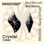 Swarovski STRASS Swing / 2-hole (8950/8052) 30x18mm - Jet