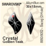 スワロフスキー STRASS Swing / 2-hole (8950/8052) 30x18mm - クリスタル