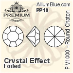 PREMIUM Round Chaton (PM1000) PP19 - Crystal Effect With Foiling