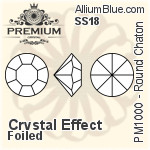 PREMIUM Round Chaton (PM1000) SS18 - Crystal Effect With Foiling