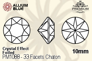 PREMIUM CRYSTAL 33 Facets Chaton 10mm Crystal Paradise Shine F