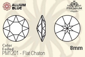 PREMIUM CRYSTAL Flat Chaton 8mm Sapphire F