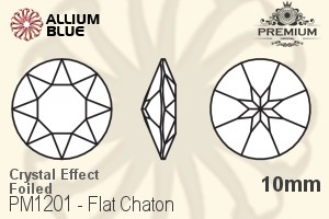 PREMIUM CRYSTAL Flat Chaton 10mm Crystal Phantom Shine F