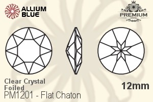 PREMIUM CRYSTAL Flat Chaton 12mm Crystal F