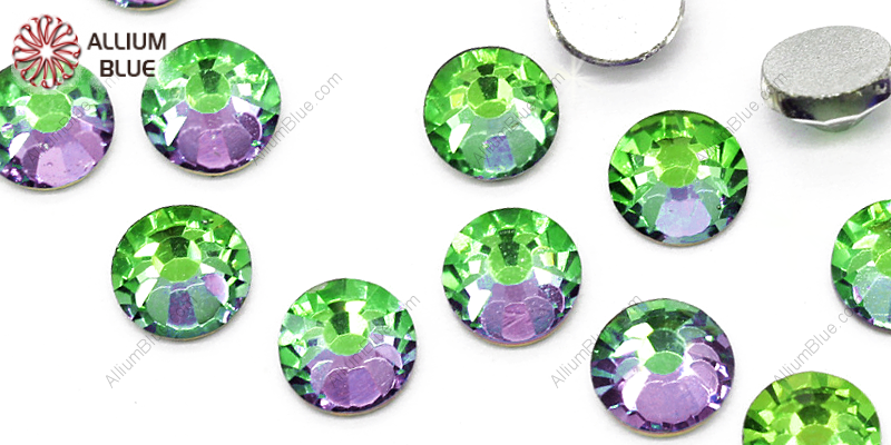 PREMIUM CRYSTAL Round Rose Flat Back SS8 Crystal Iridescent Emerald F