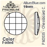 プレミアム Chessboard Circle Flat Back (PM2035) 14mm - カラー 裏面フォイル