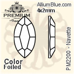 PREMIUM Butterfly Flat Back (PM2854) 4mm - Clear Crystal With Foiling