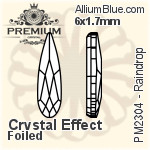 PREMIUM Raindrop Flat Back (PM2304) 6x1.7mm - Crystal Effect With Foiling