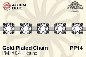 PREMIUM CRYSTAL Round Cupchain GLD PP14 Black Diamond