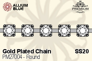 PREMIUM CRYSTAL Round Cupchain GLD SS20 Crystal