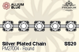 PREMIUM Round Cupchain (PM27004) SS20 - Silver Plated Chain