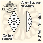 PREMIUM Rhombus Flat Back (PM2709) 10x6mm - Color With Foiling