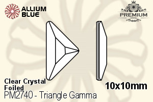 プレミアム Triangle Gamma Flat Back (PM2740) 10x10mm - クリスタル 裏面フォイル