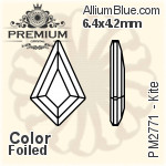 PREMIUM Kite Flat Back (PM2771) 6.4x4.2mm - Color With Foiling
