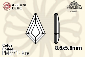 PREMIUM CRYSTAL Kite Flat Back 8.6x5.6mm Sapphire F
