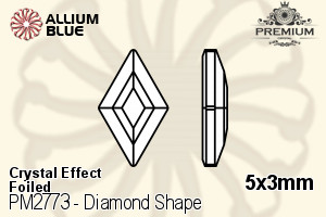 PREMIUM CRYSTAL Diamond Shape Flat Back 5x3mm P001STL F