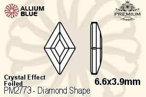 PREMIUM CRYSTAL Diamond Shape Flat Back 6.6x3.9mm Crystal Dorado F