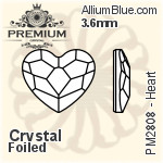 寶仕奧莎 機切馬眼形 平底石 (438 14 110) 4x2mm - 白色（鍍膜） DURA™耐用金屬箔底