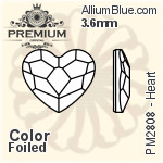 Preciosa MC Chaton Rose VIVA12 Flat-Back Stone (438 11 612) SS5 - Colour (Coated) With Silver Foiling