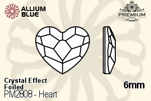 PREMIUM CRYSTAL Heart Flat Back 6mm Crystal Champagne F