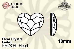 PREMIUM CRYSTAL Heart Flat Back 10mm Crystal F