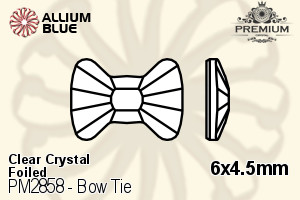 PREMIUM CRYSTAL Bow Tie Flat Back 6x4.5mm Crystal F