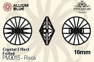 PREMIUM CRYSTAL Rivoli Sew-on Stone 16mm Crystal Aurore Boreale F