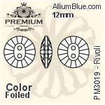 施華洛世奇 經典鈕扣 (3008) 18mm - 白色（半塗層） 無水銀底