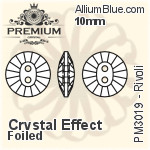 PREMIUM Rivoli Sew-on Stone (PM3019) 16mm - Color With Foiling