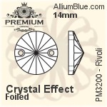PREMIUM Rivoli Sew-on Stone (PM3200) 14mm - Crystal Effect With Foiling