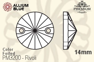 PREMIUM CRYSTAL Rivoli Sew-on Stone 14mm Light Rose F