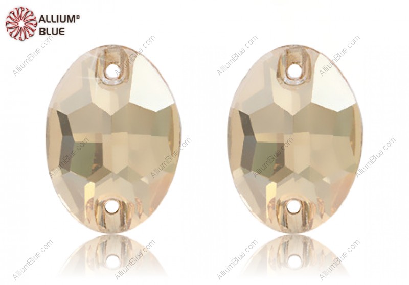 PREMIUM CRYSTAL Oval Sew-on Stone 16x11mm Crystal Golden Shadow F