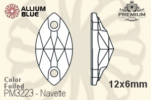PREMIUM CRYSTAL Navette Sew-on Stone 12x6mm Peridot F
