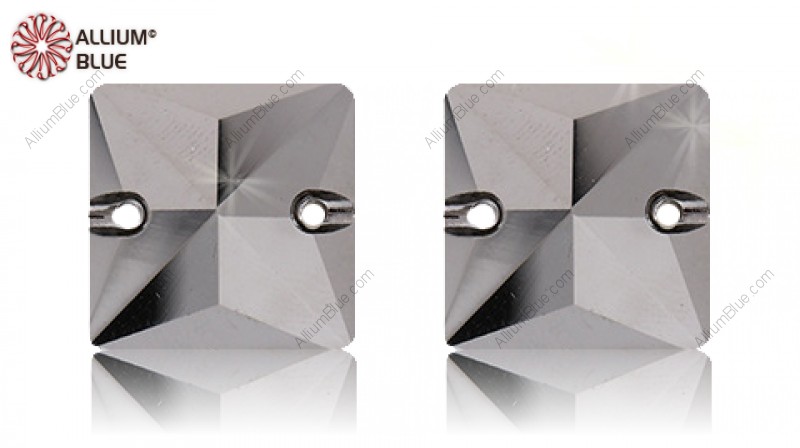 PREMIUM CRYSTAL Square Sew-on Stone 12mm Crystal Metallic Silver F