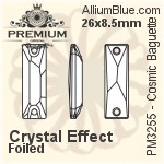 PREMIUM Cosmic Baguette Sew-on Stone (PM3255) 26x8.5mm - Crystal Effect With Foiling