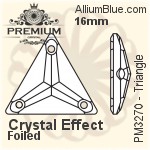PREMIUM Triangle Sew-on Stone (PM3270) 16mm - Crystal Effect With Foiling