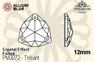 PREMIUM CRYSTAL Trilliant Sew-on Stone 12mm Crystal Luminous Green F