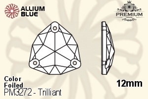 PREMIUM CRYSTAL Trilliant Sew-on Stone 12mm Amethyst F