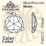 プレミアム Trilliant ソーオンストーン (PM3272) 16mm - カラー 裏面フォイル