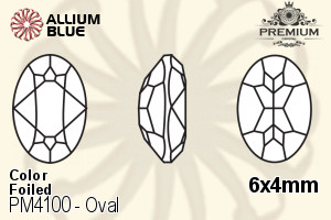PREMIUM CRYSTAL Oval Fancy Stone 6x4mm Tanzanite F