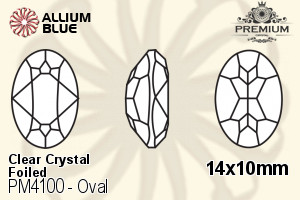 PREMIUM CRYSTAL Oval Fancy Stone 14x10mm Crystal F