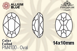 PREMIUM CRYSTAL Oval Fancy Stone 14x10mm Light Topaz F