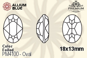PREMIUM CRYSTAL Oval Fancy Stone 18x13mm Light Rose F