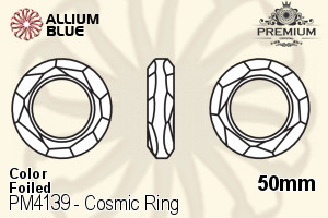PREMIUM CRYSTAL Cosmic Ring Fancy Stone 50mm Black Diamond F