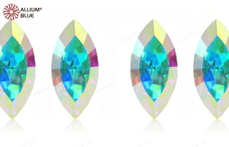 PREMIUM CRYSTAL Navette Fancy Stone 15x7mm Crystal Aurore Boreale F