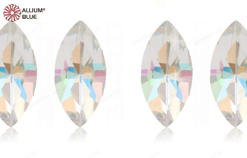 PREMIUM CRYSTAL Navette Fancy Stone 10x5mm Crystal Shimmer F