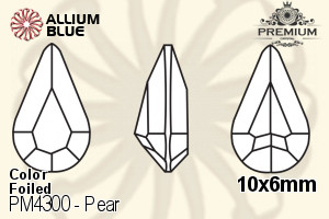 PREMIUM CRYSTAL Pear Fancy Stone 10x6mm Black Diamond F