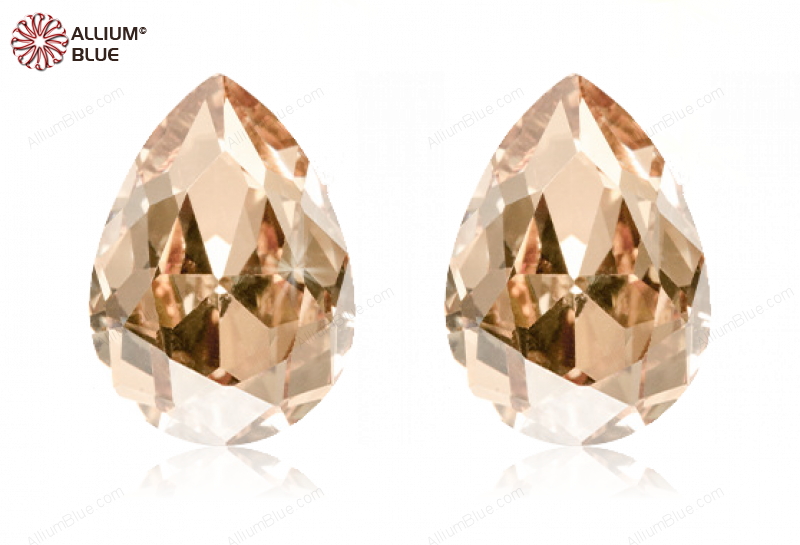 PREMIUM CRYSTAL Pear Fancy Stone 14x10mm Crystal Golden Shadow F