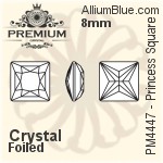 PREMIUM Princess Square Fancy Stone (PM4447) 10mm - Crystal Effect With Foiling