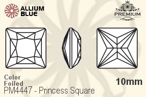 PREMIUM CRYSTAL Princess Square Fancy Stone 10mm Aqua F
